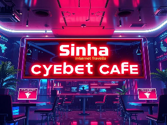 create a dynamic light board banner hight 3feet and wide 7 feet name- sinha travels & cyeber cafe mobile no 6299509034, 9431399075, gmail sinharajesh30@gmail.com all image of travels  and cyber cafe wiil be available and also logo